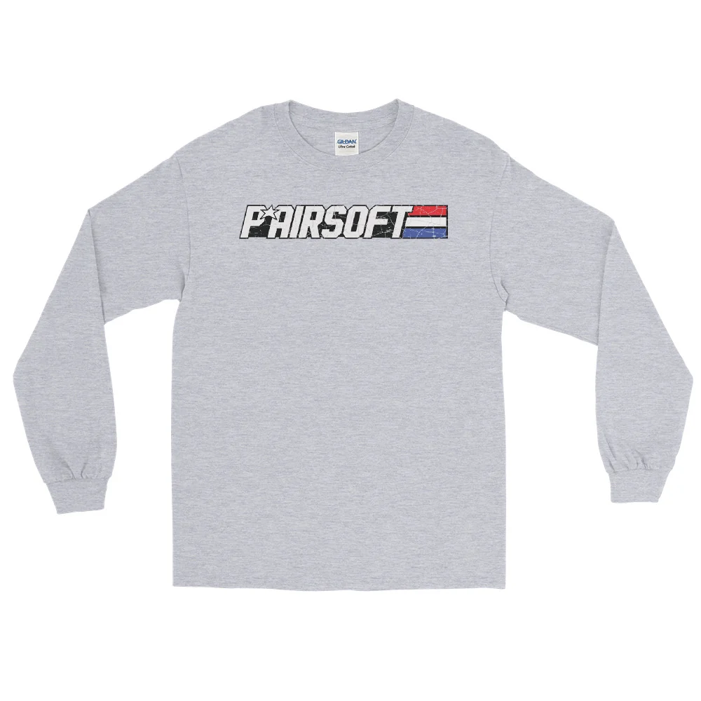 P* Airsoft RETRO logo Men’s Long Sleeve Shirt - Image 6