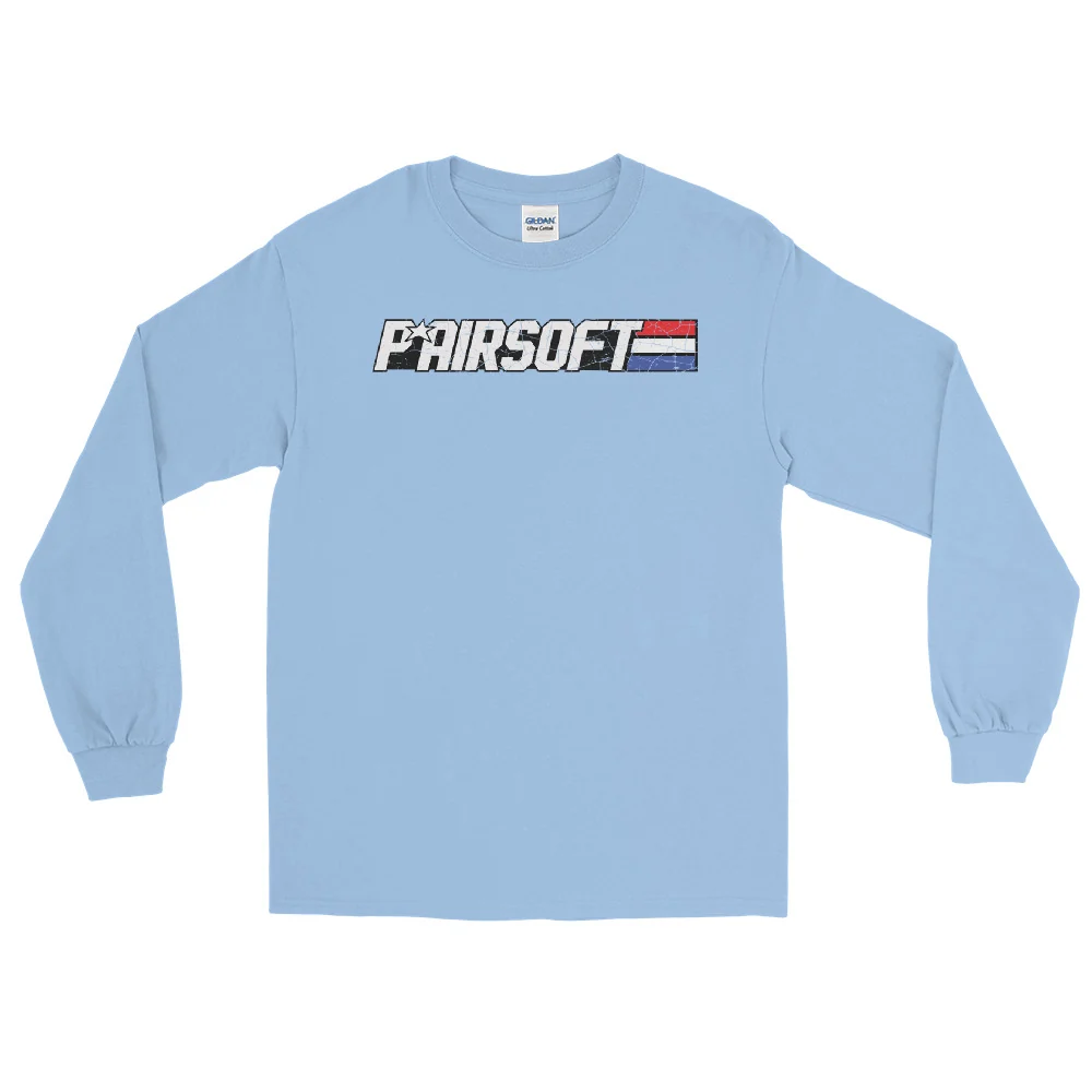 P* Airsoft RETRO logo Men’s Long Sleeve Shirt - Image 9